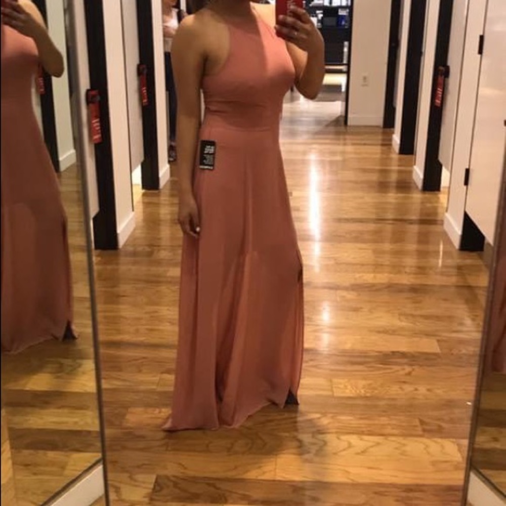 Express long strapless dress